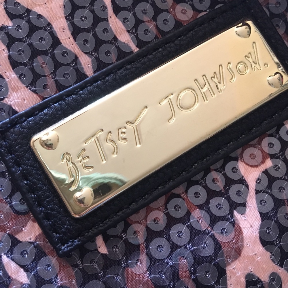 Betsey Johnson  Sequin Cheetah Print Purse